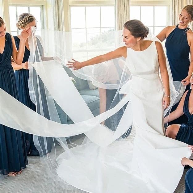 NYC wedding photography — bride's veil